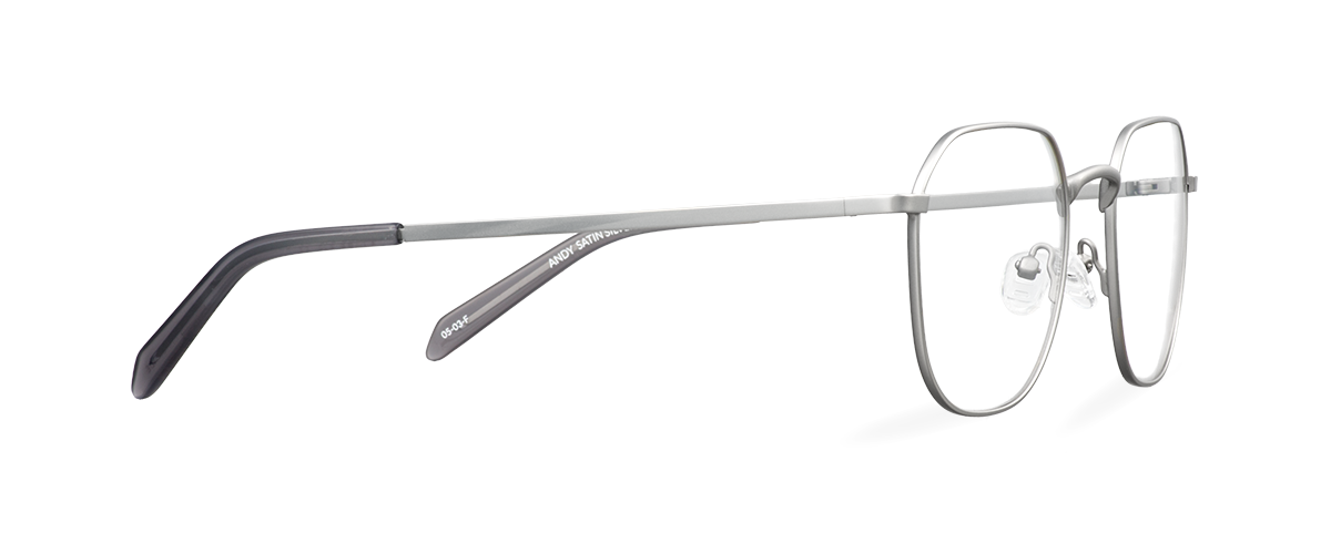Okulary korekcyjne Andy Satin Silver/Smoke