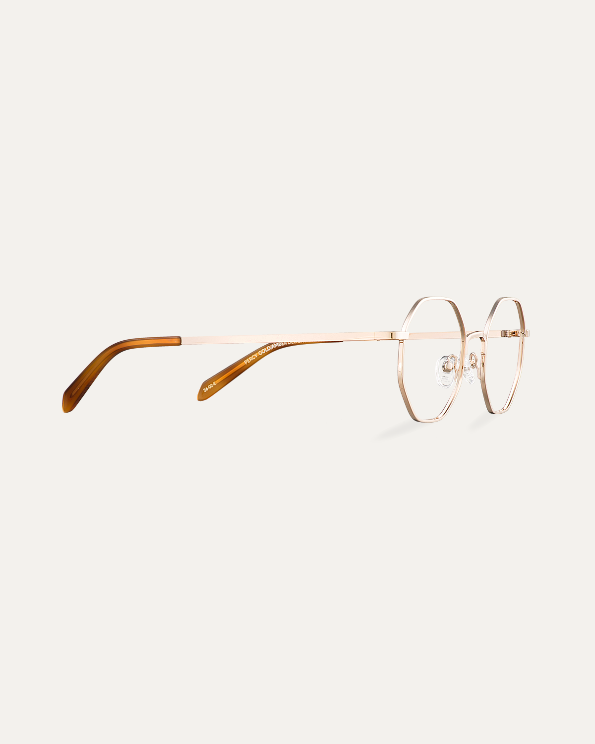 Okulary zerówki Percy Gold/Amber Delight
