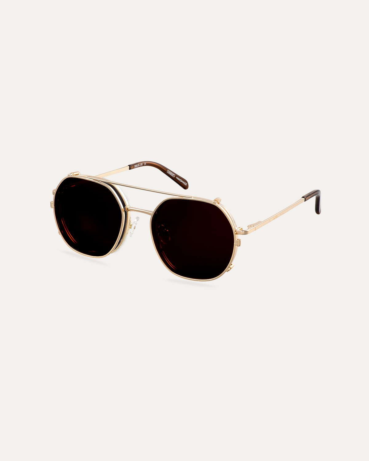 Clip on Sun Bruno Gold/Brown