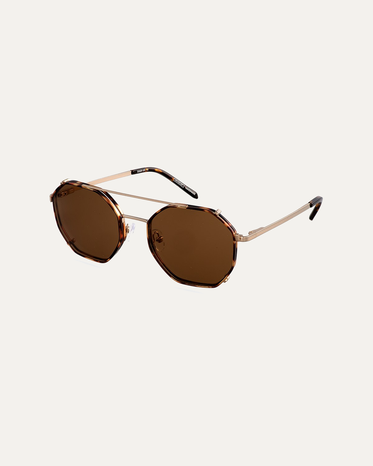 Clip on Sun Brighton Gold Havana/Brown