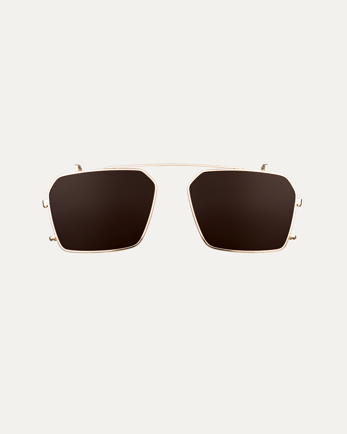 Clip on Sun Evan Gold/Brown