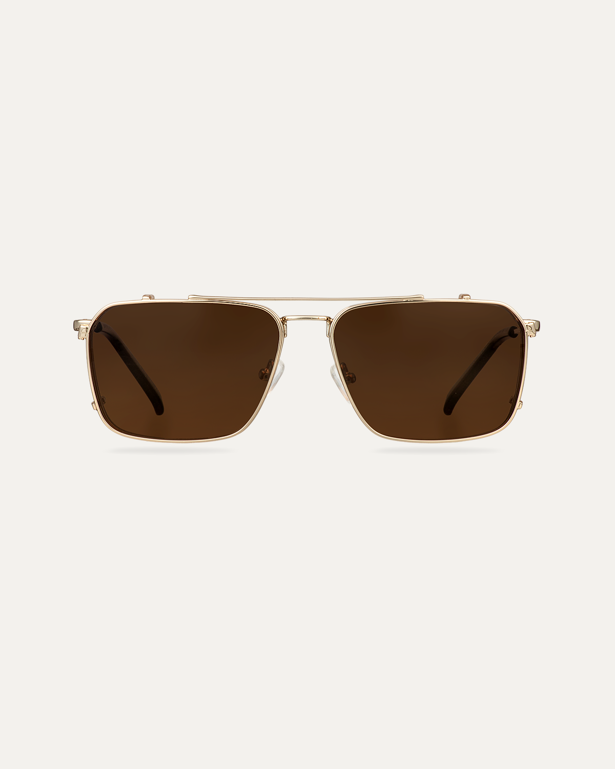 Clip on Sun Bruce Wide Gold/Brown