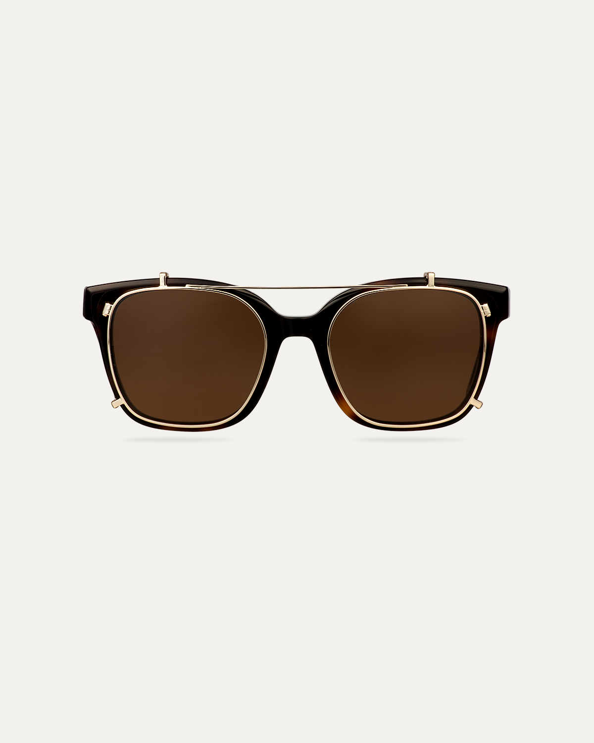 Clip on Sun Maggie Gold/Brown