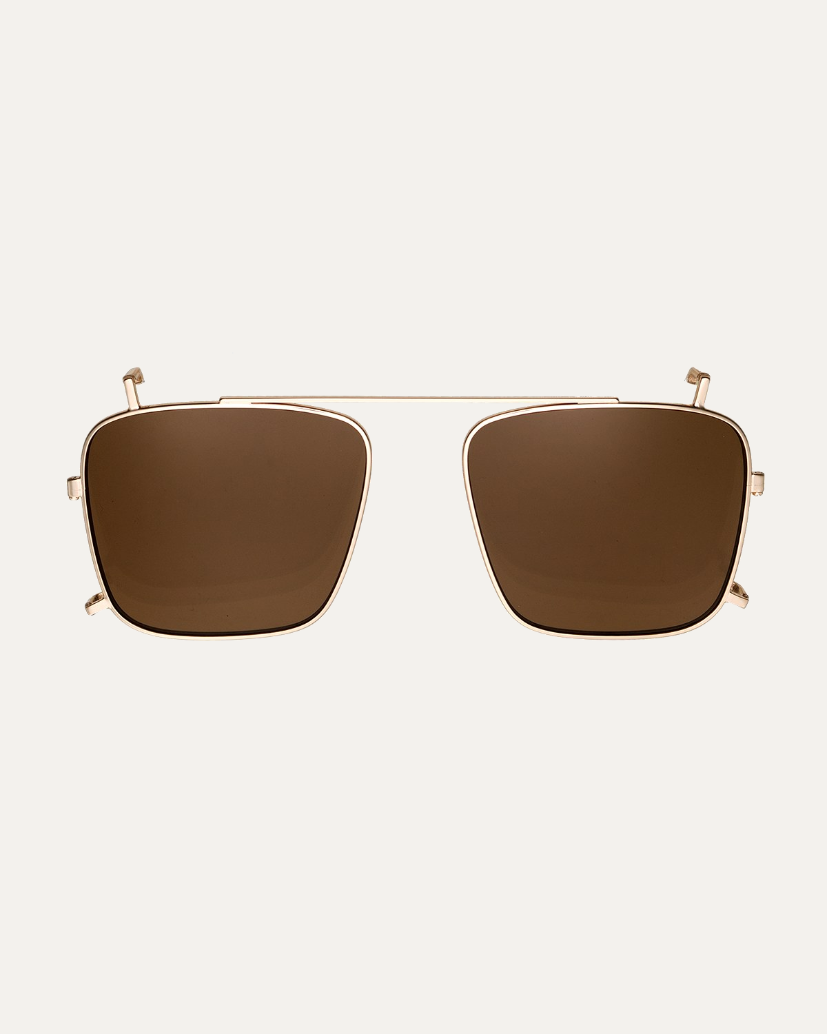 Clip on Sun Yves Gold/Brown