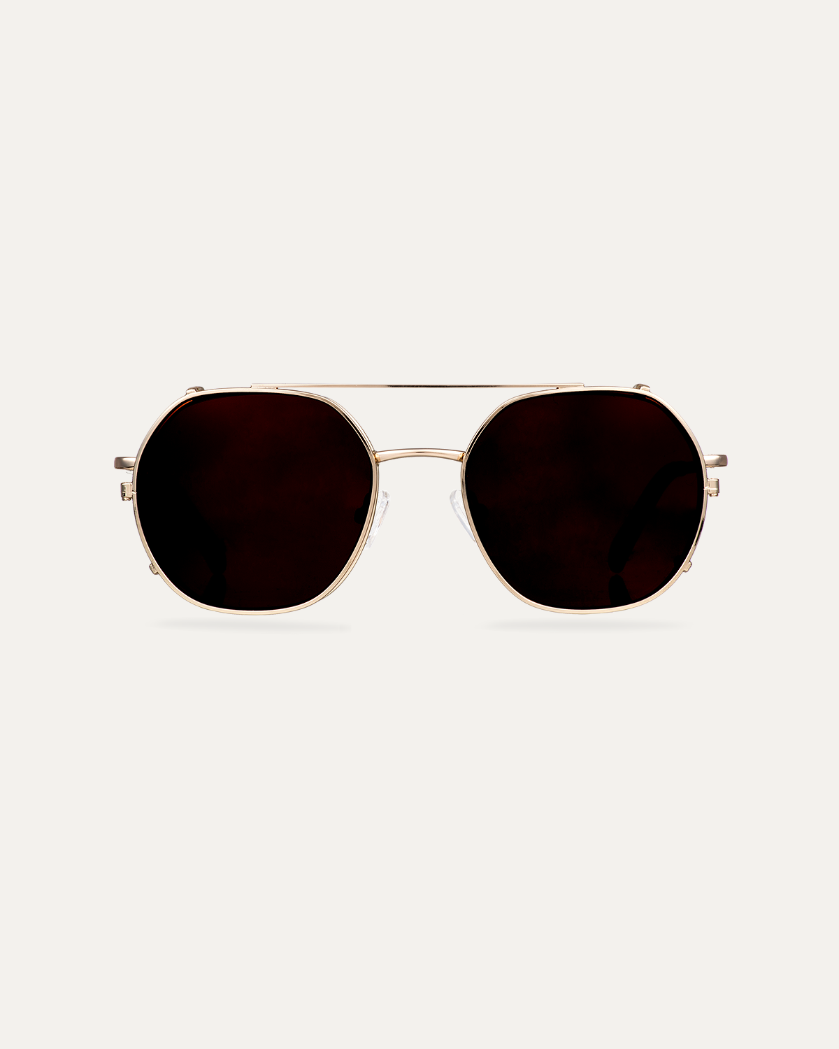 Clip on Sun Bruno Gold/Brown