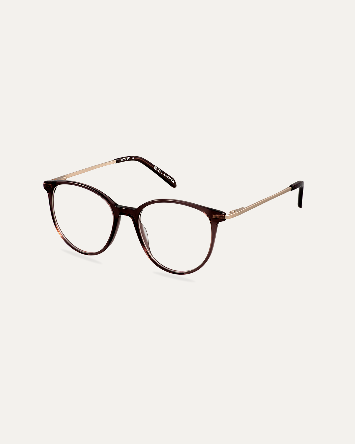 Okulary zerówki Olivia Satin Gold/Cocoa Brown