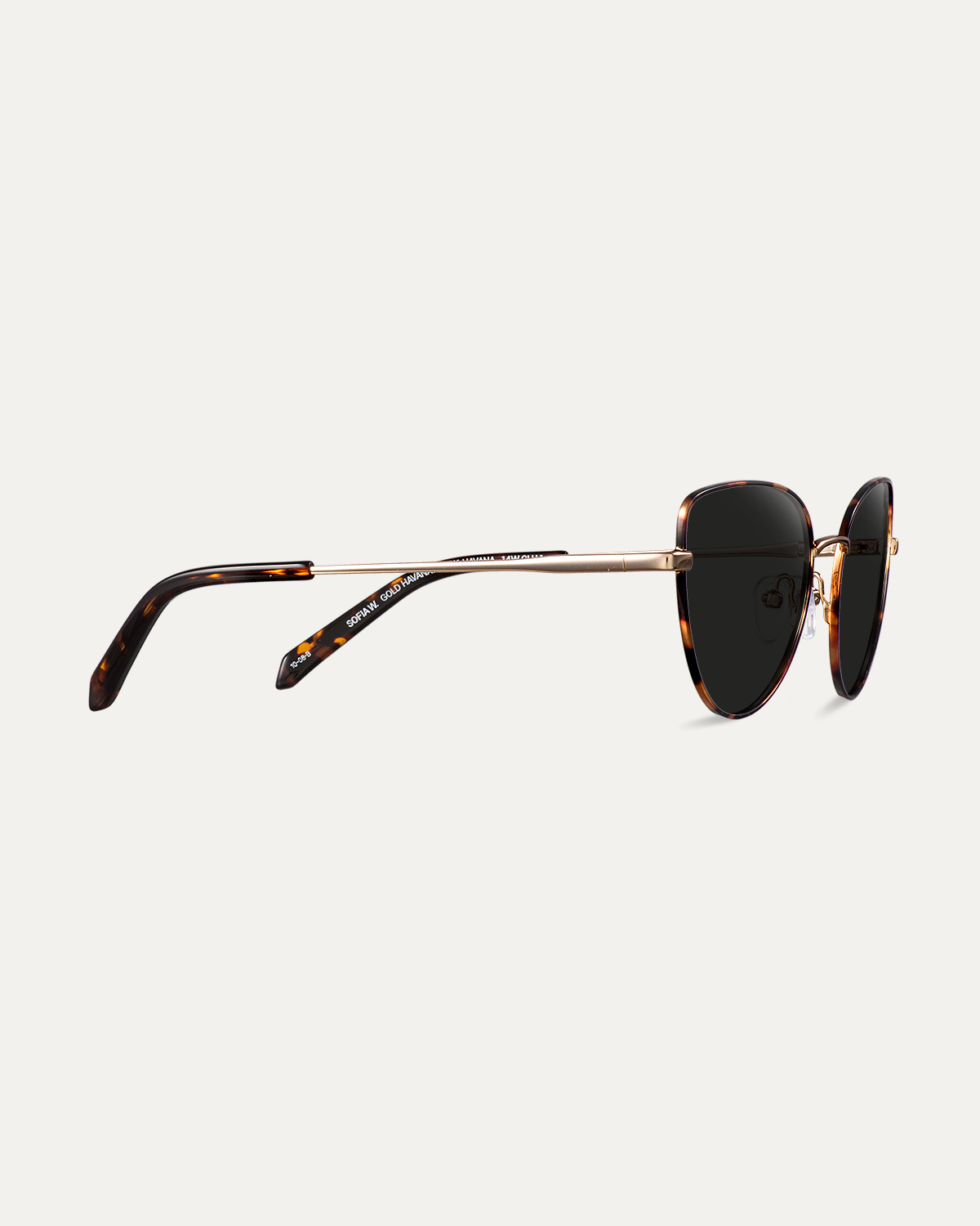Okulary przeciwsłoneczne Sofia Wide Gold Havana/Dark Havana