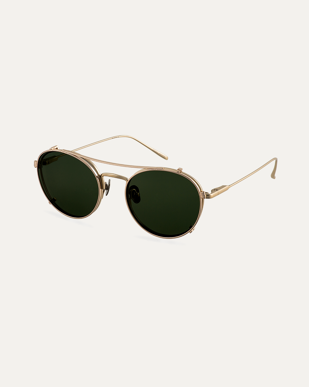 Clip on Sun Charlie Titanium Gold/Green