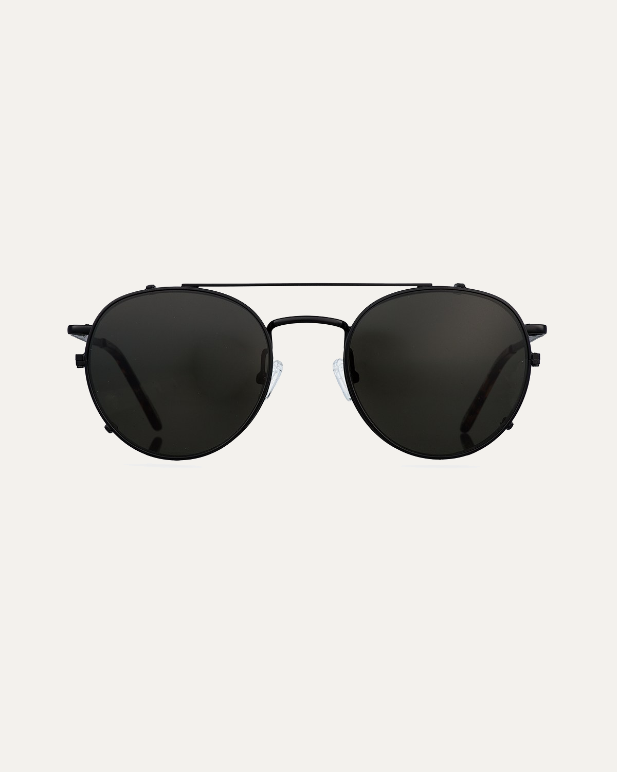 Clip on Sun Janis Matt Black/Green