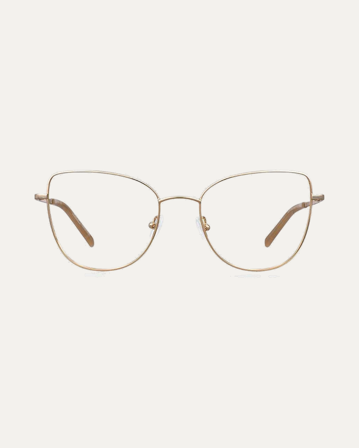 Okulary zerówki Ella Gold/Milky Tea