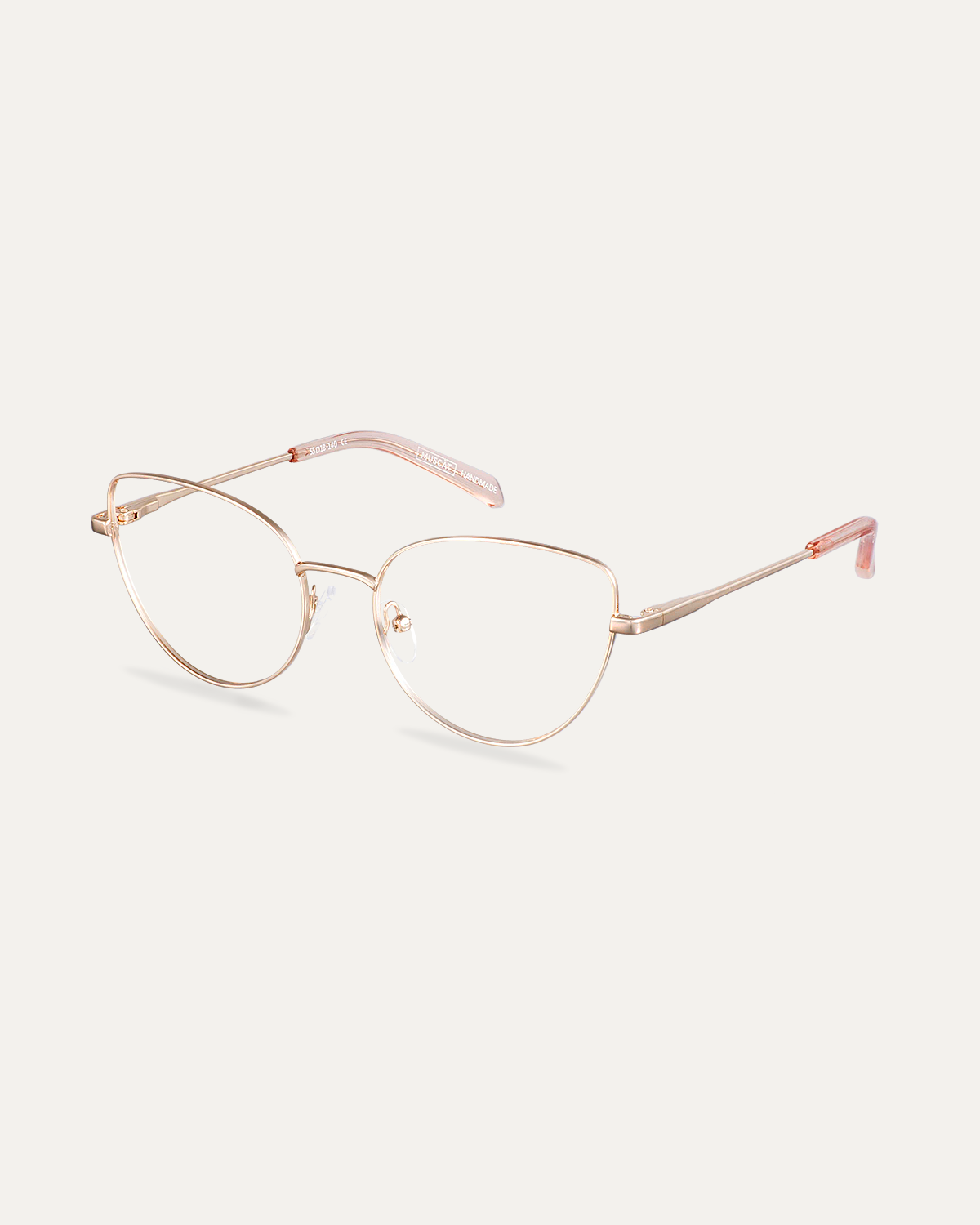 Okulary zerówki Sofia Wide Gold/Rose Water