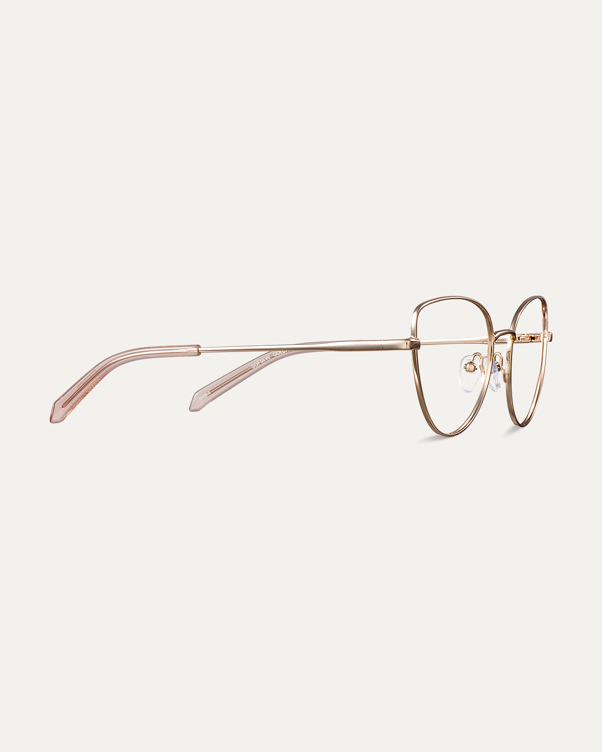 Okulary zerówki Sofia Wide Gold/Rose Water
