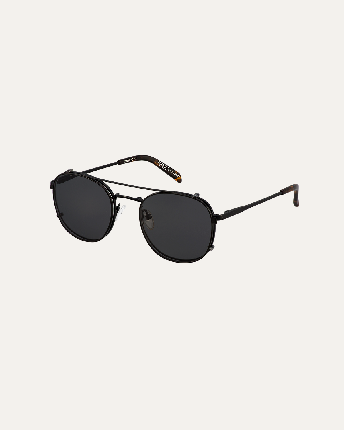 Clip on Sun Leo Matt Black/Smoke