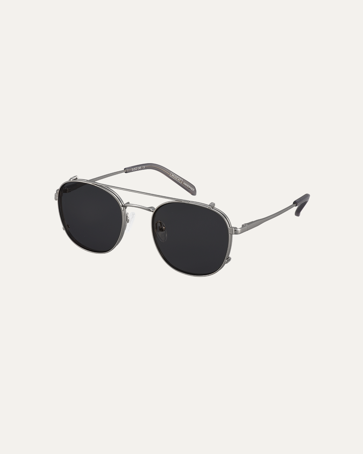 Clip on Sun Leo Silver/Smoke