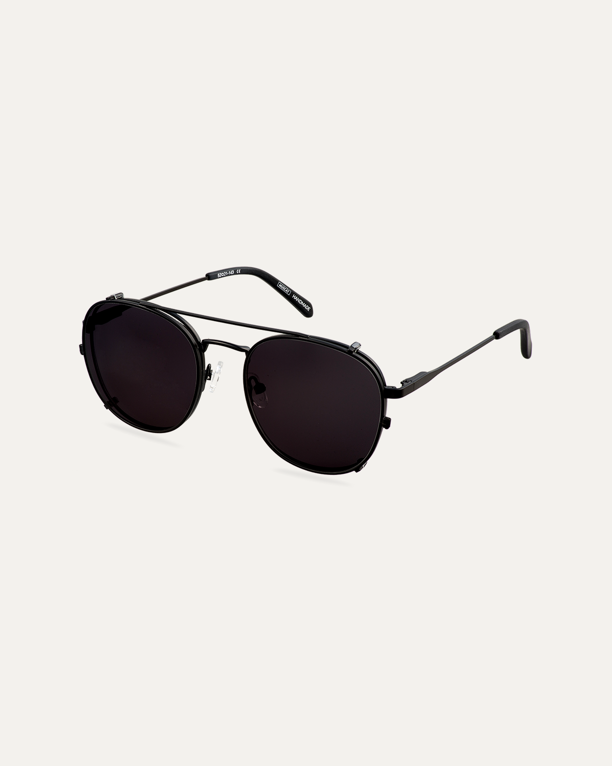 Clip on Sun Leo Wide Matt Black/Smoke