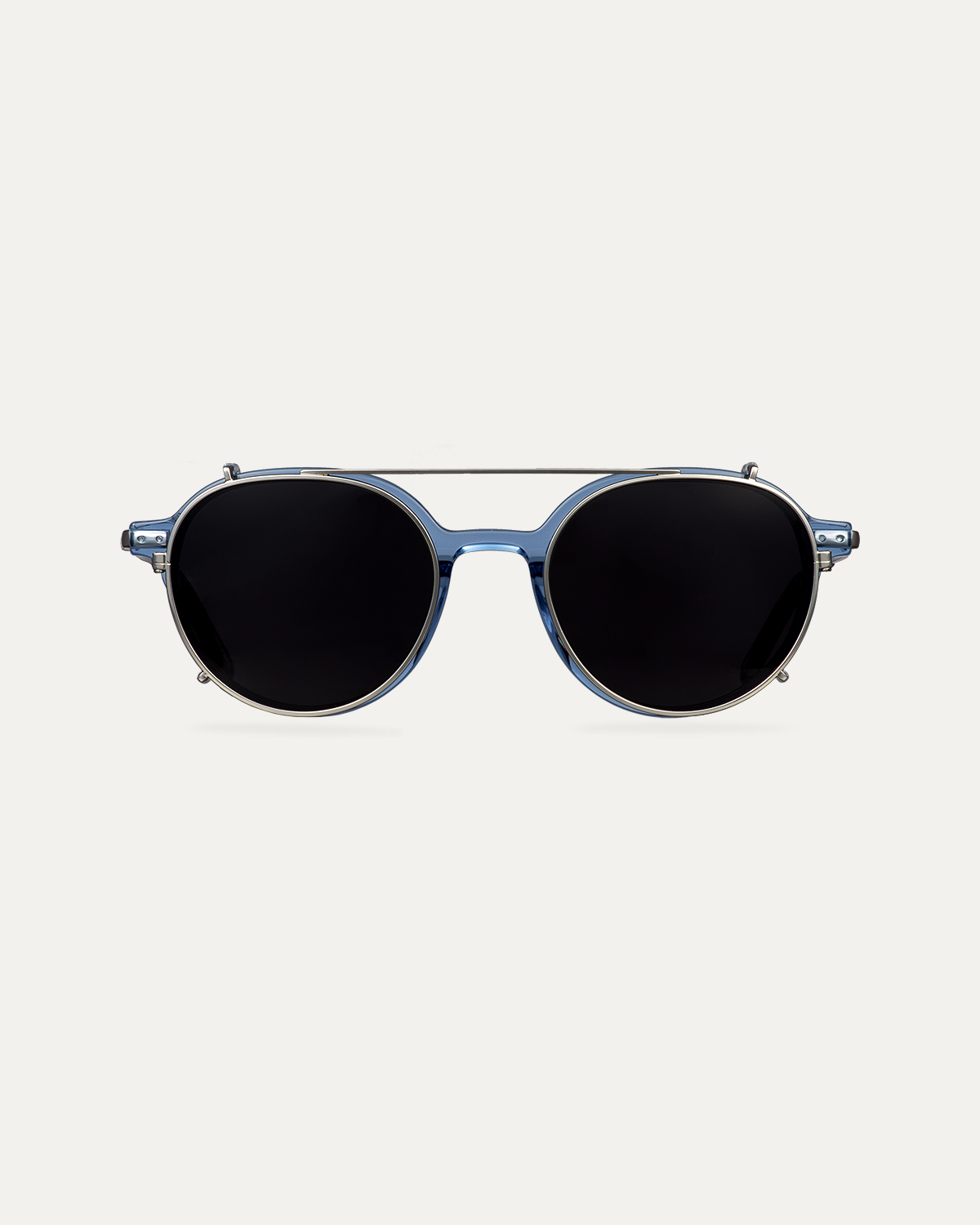 Clip on Sun Tracy Satin Silver/Smoke