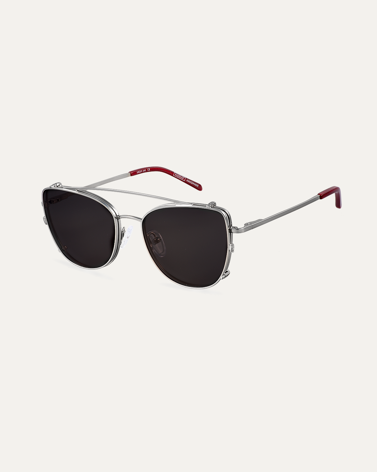 Clip on Sun Ella Silver/Smoke