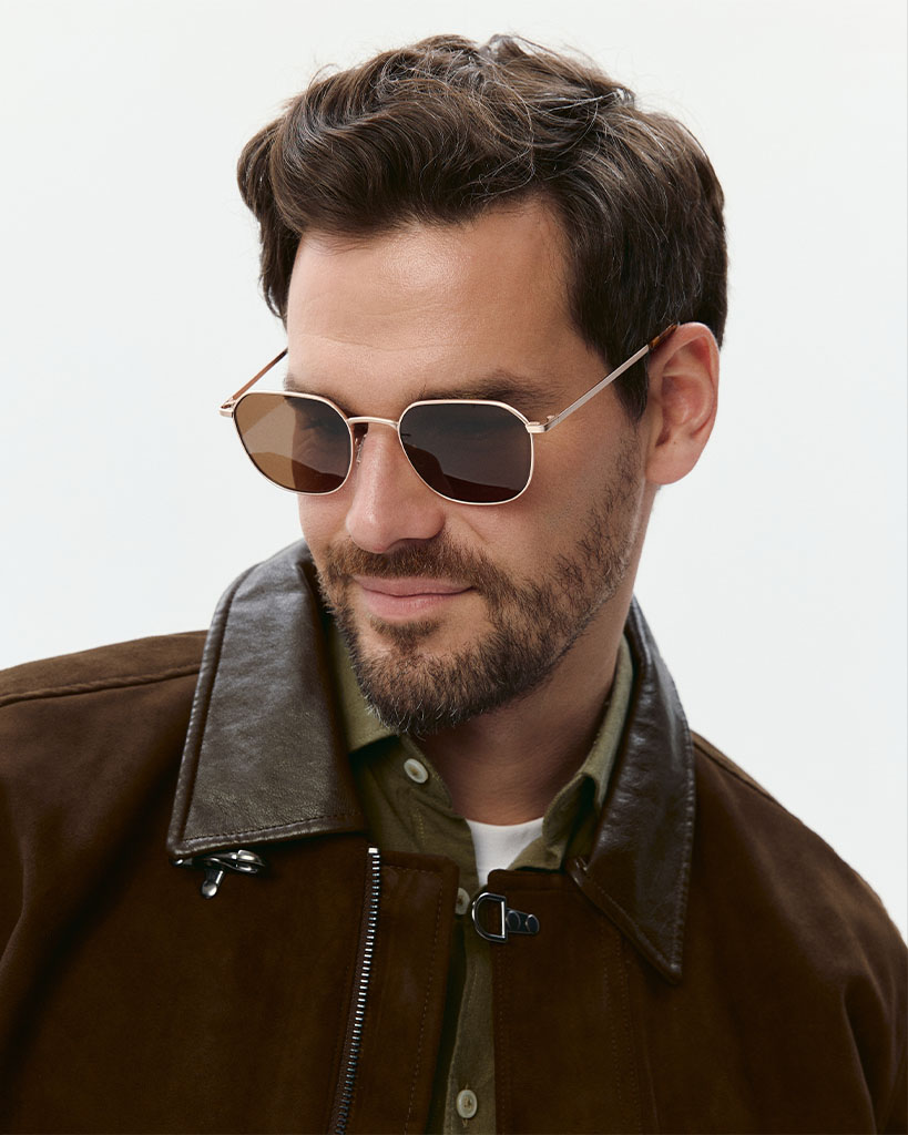 Okulary przeciwsłoneczne Andy Satin Gold/Amber Delight