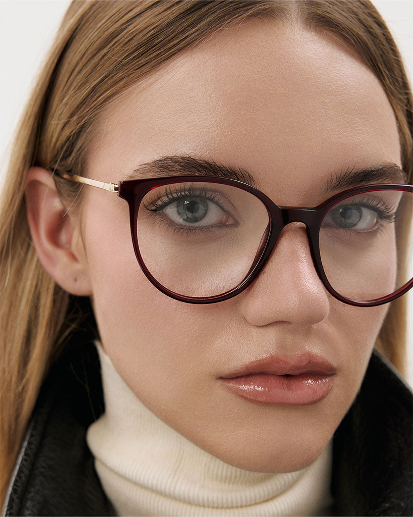 Okulary do komputera Olivia Gold/Burgundy