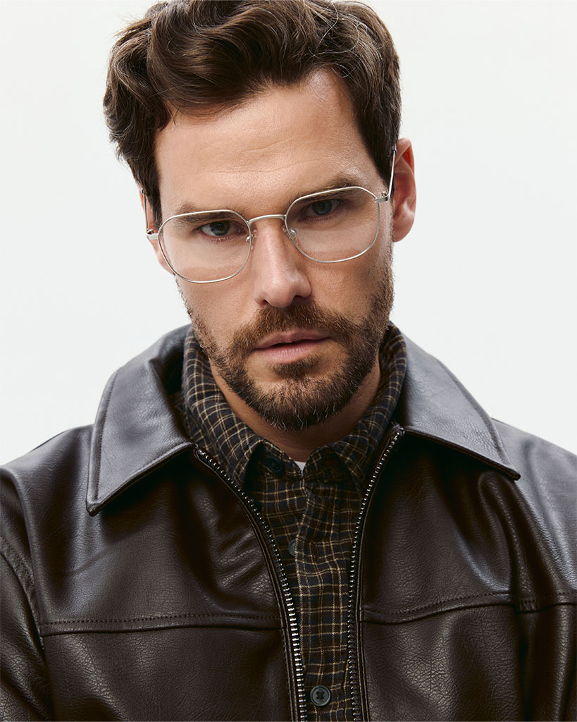 Okulary zerówki Andy Satin Silver/Smoke