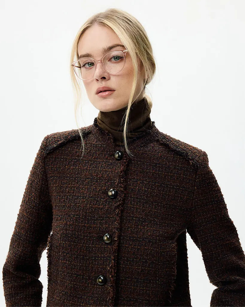 Okulary zerówki Olivia Satin Gold/Champagne
