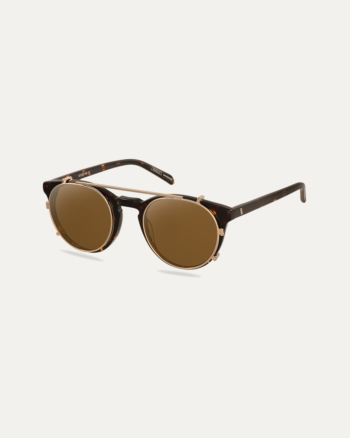Clip on Sun Ellis Wide Gold/Brown