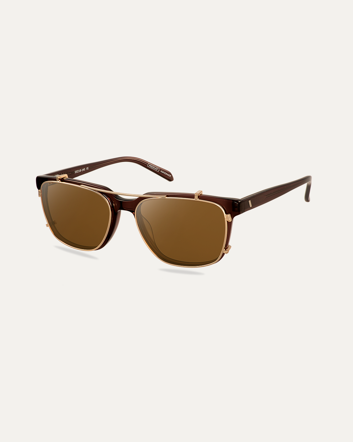 Clip on Sun Lucas Gold/Brown