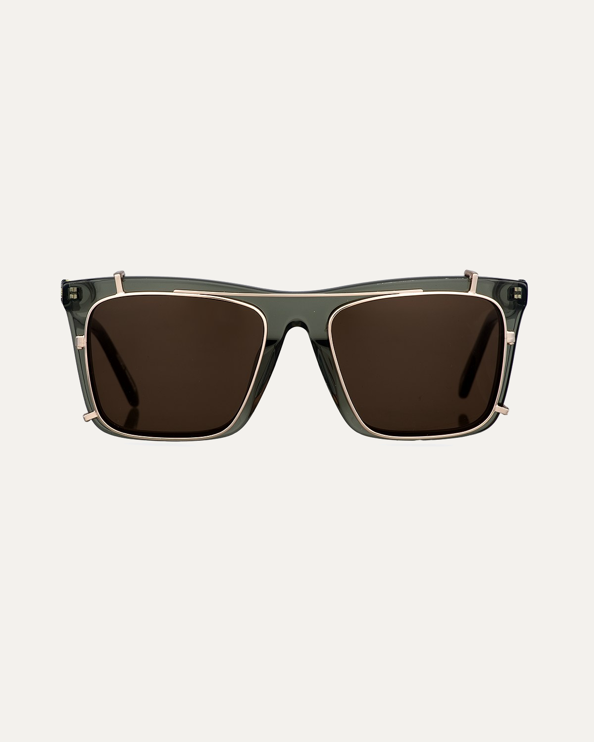 Clip on Sun Yves Gold/Brown
