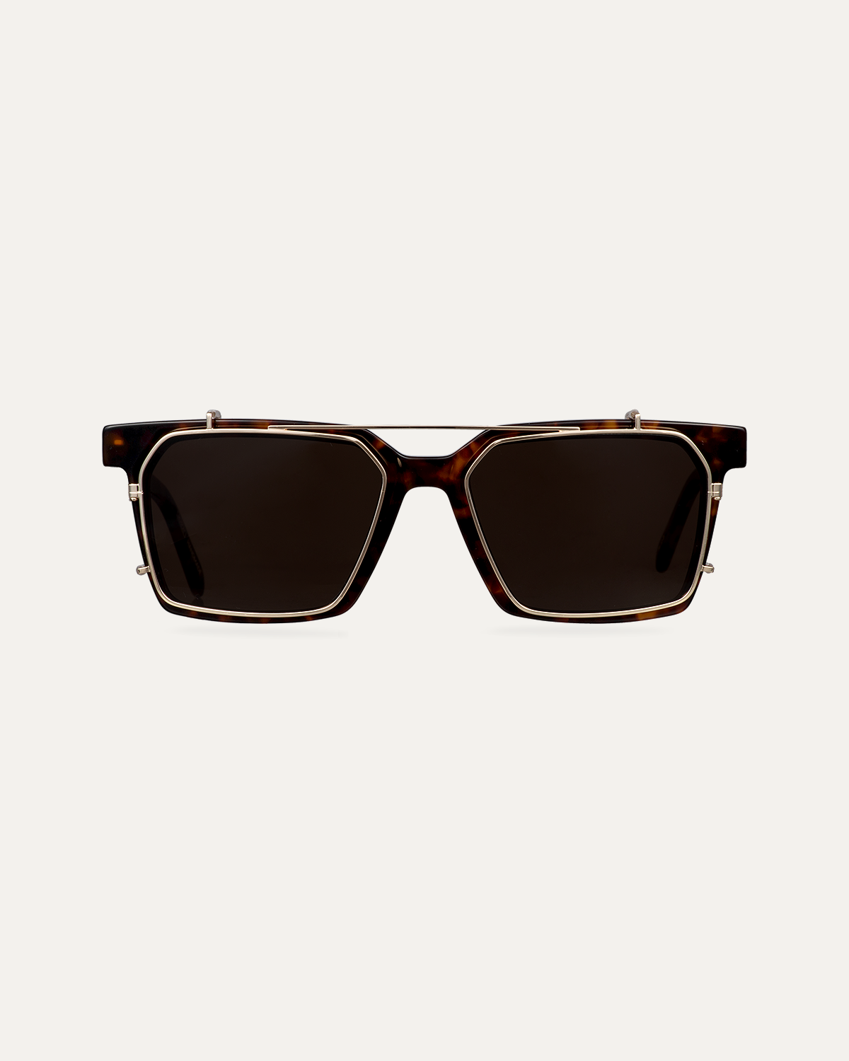 Clip on Sun Evan Gold/Brown
