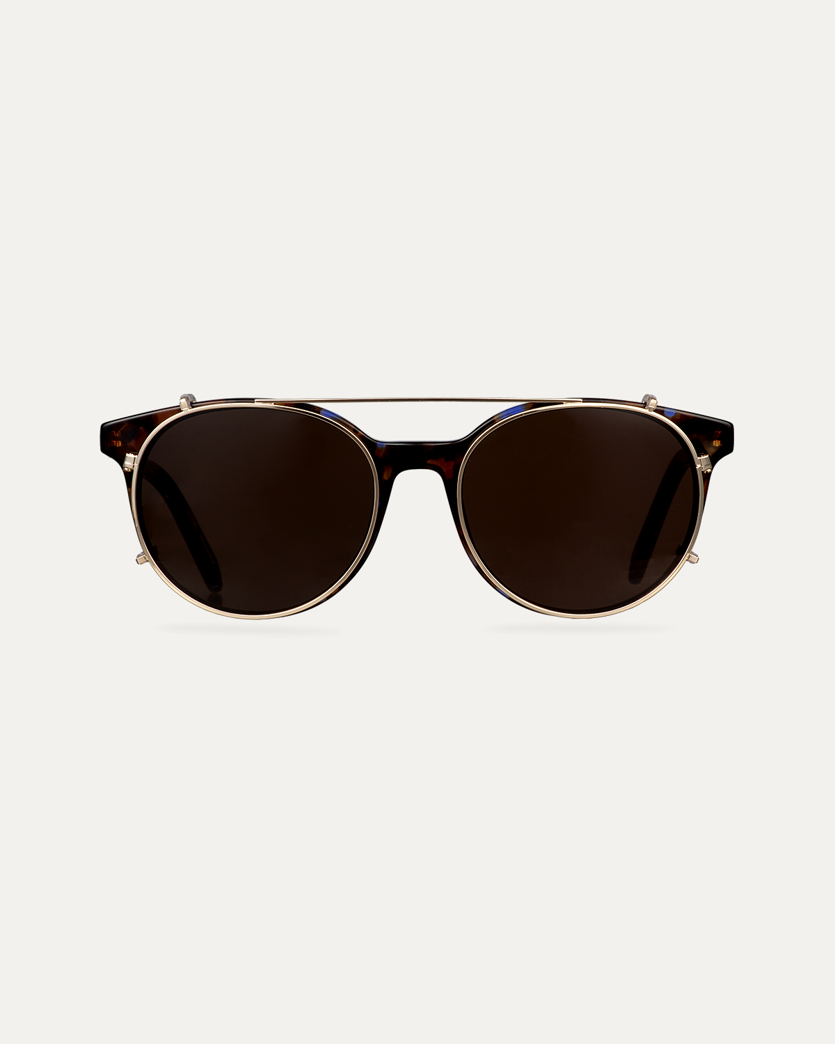 Clip on Sun Lucy Gold/Brown