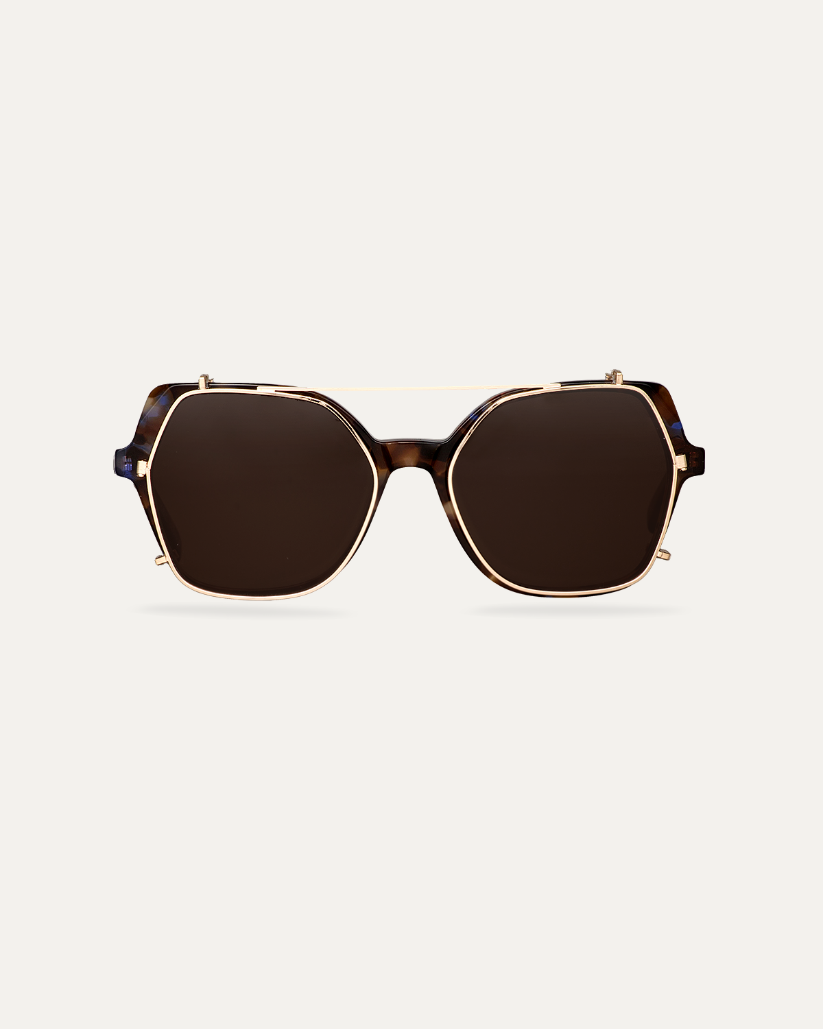 Clip on Sun Oprah Gold/Brown
