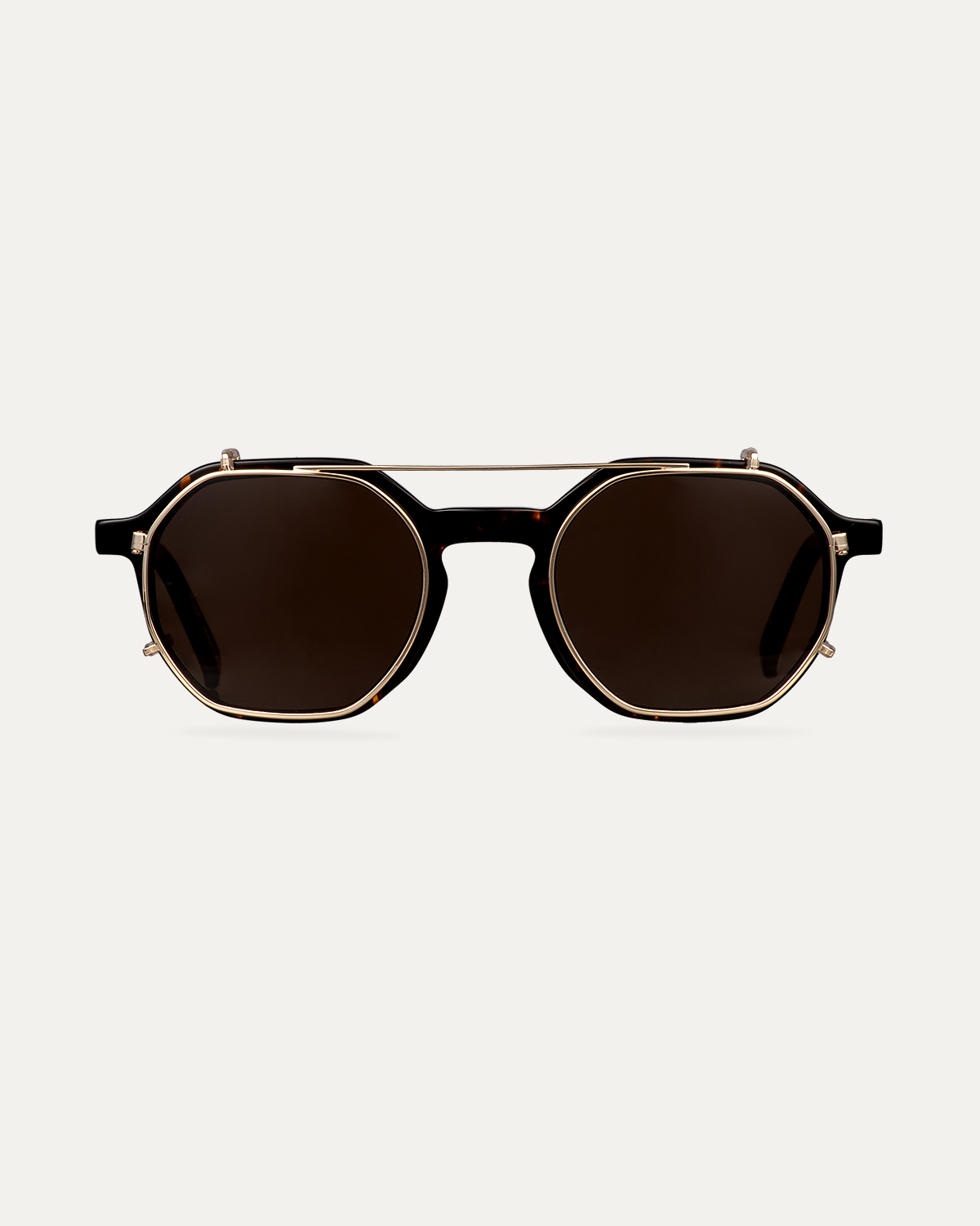 Clip on Sun Taylor Gold/Brown