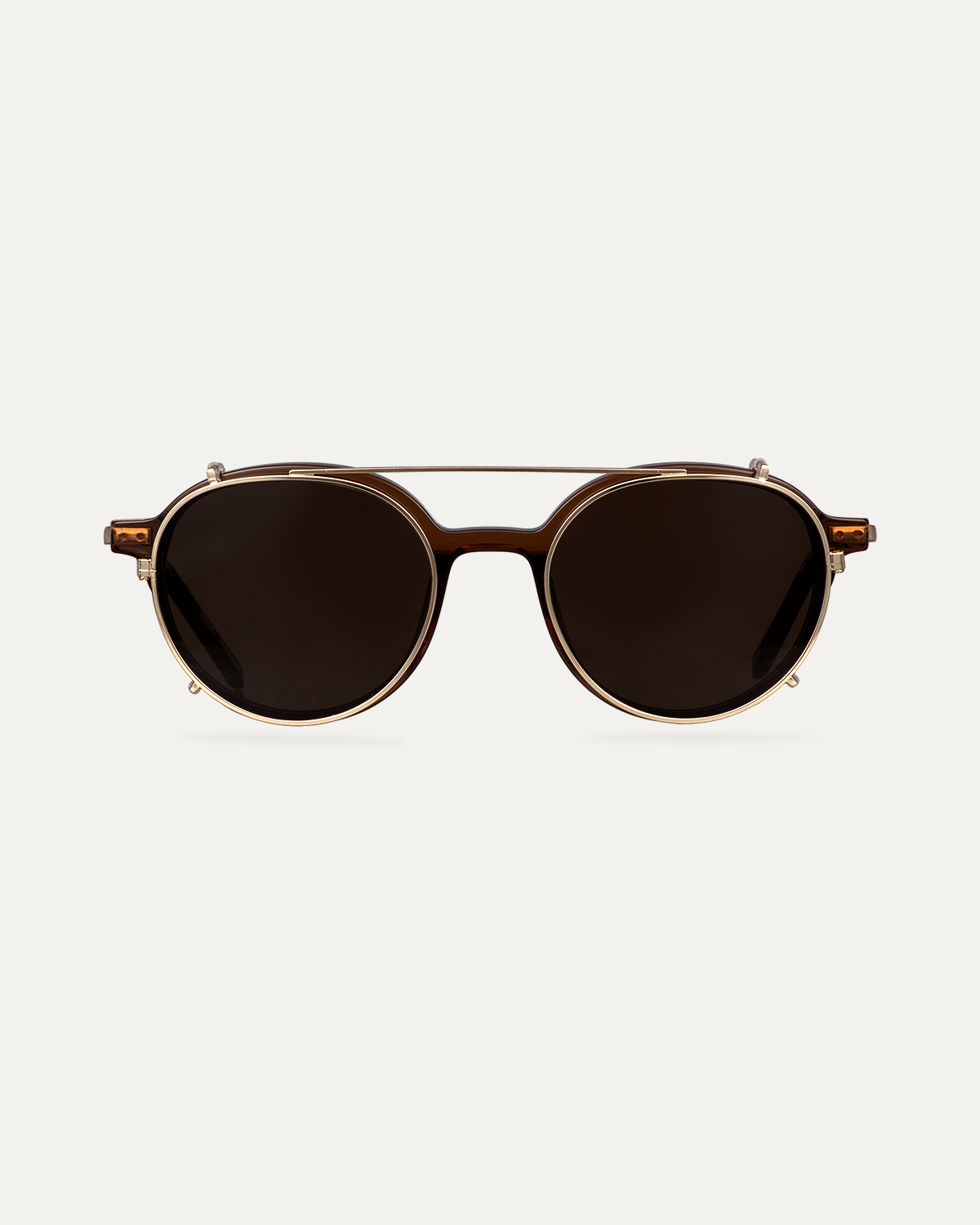 Clip on Sun Tracy Gold/Brown