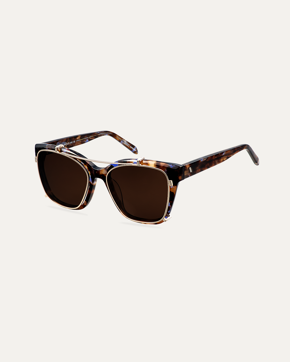 Clip on Sun Ann Gold/Brown