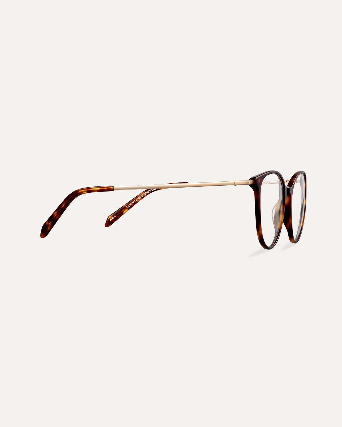 Okulary zerówki Olivia Satin Gold/Brown Havana