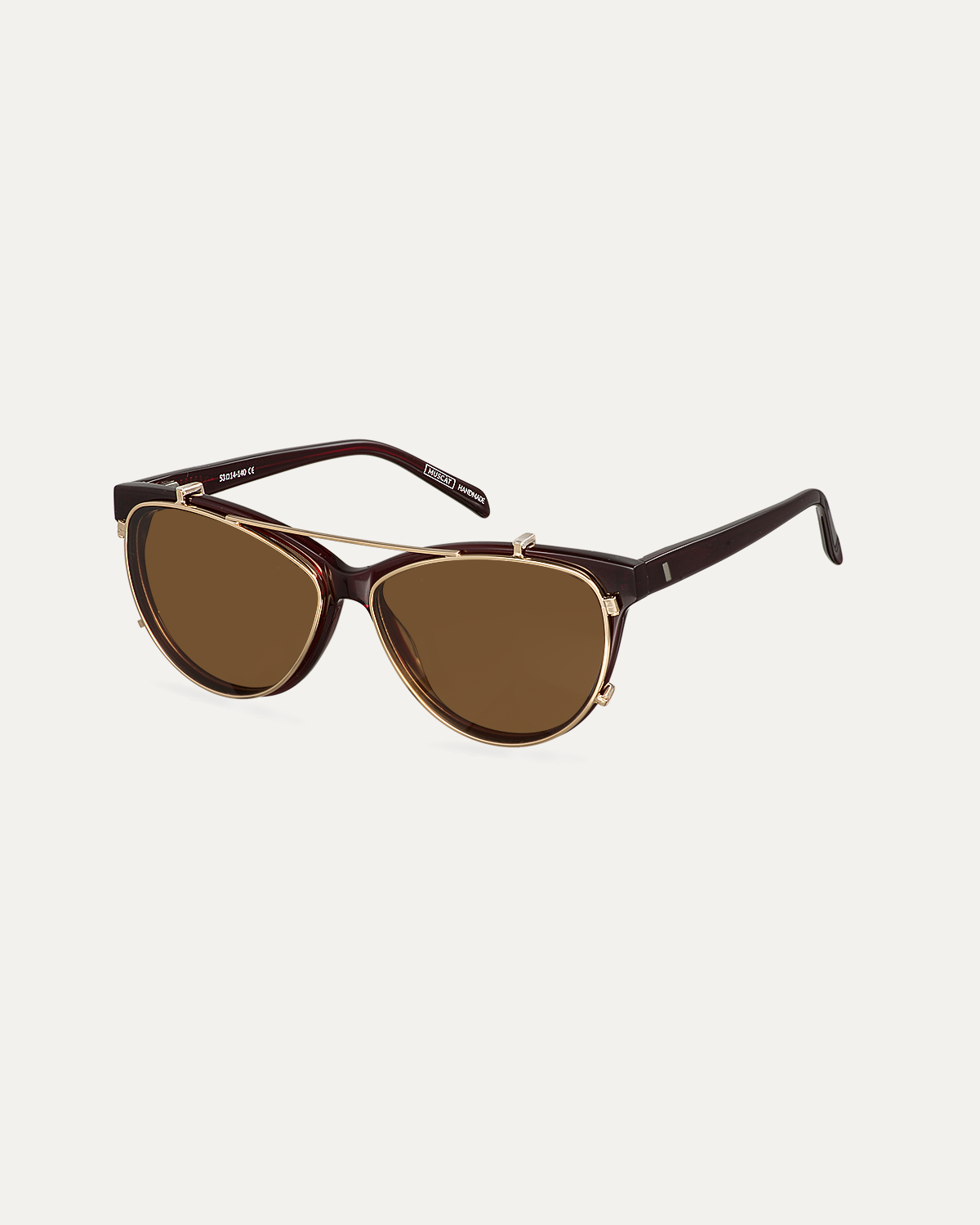 Clip on Sun Pola Gold/Brown