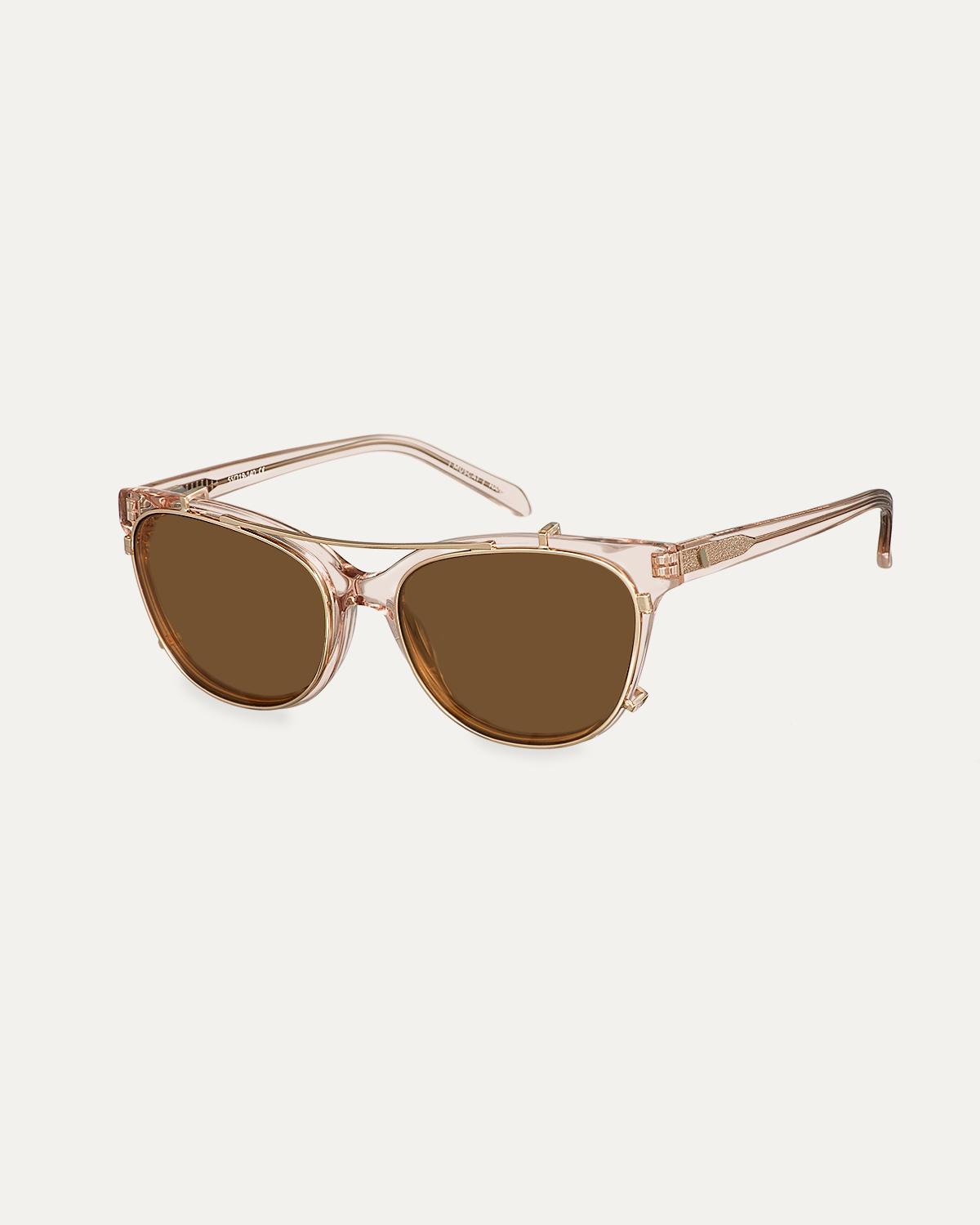 Clip on Sun Belova Wide Gold/Brown