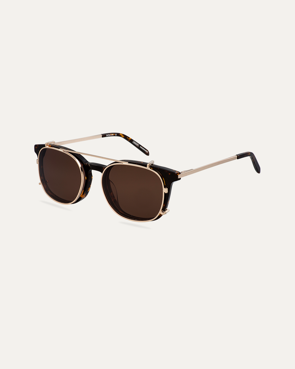 Clip on Sun Grant Wide Gold/Brown