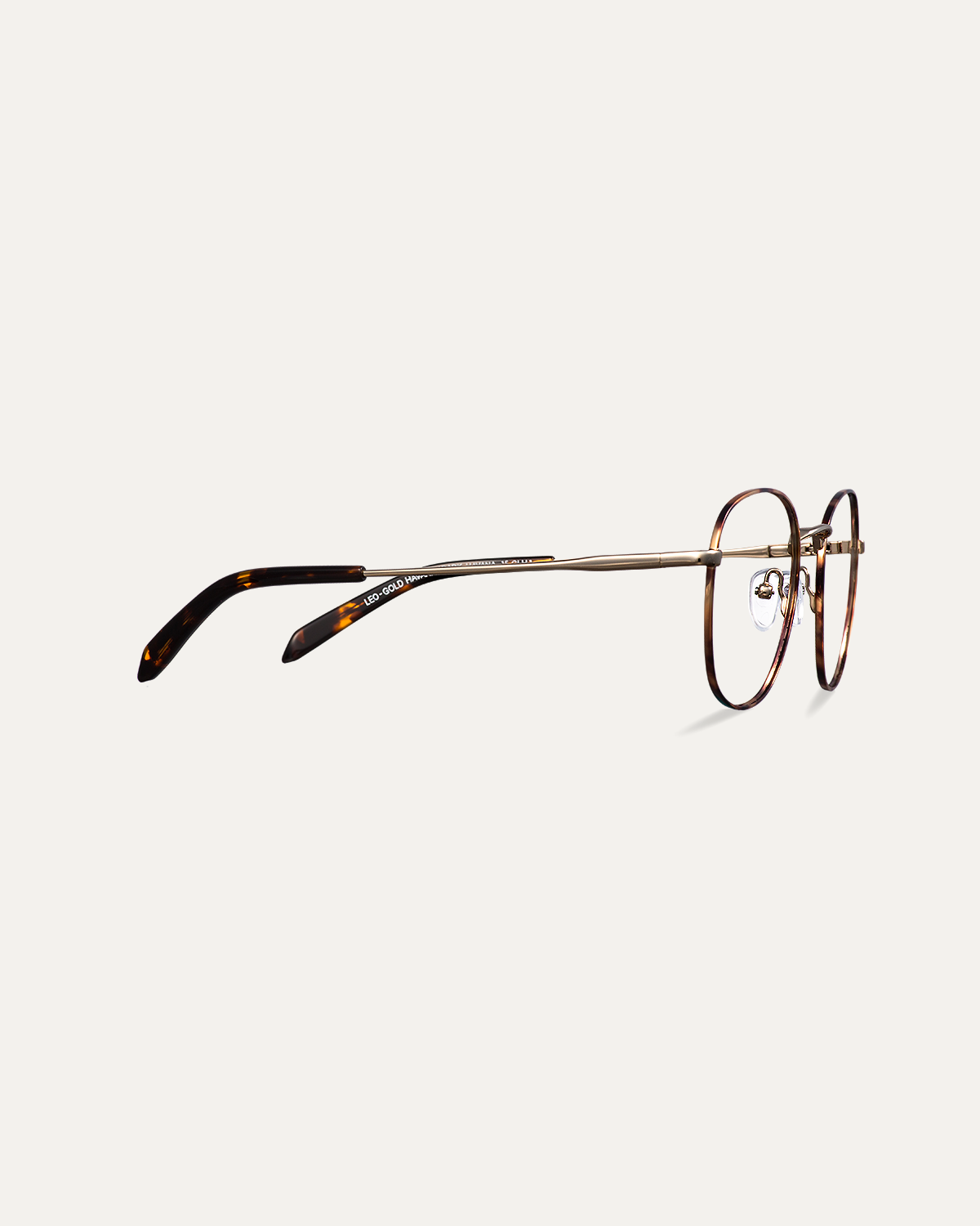 Okulary zerówki Leo Gold Havana/Dark Havana