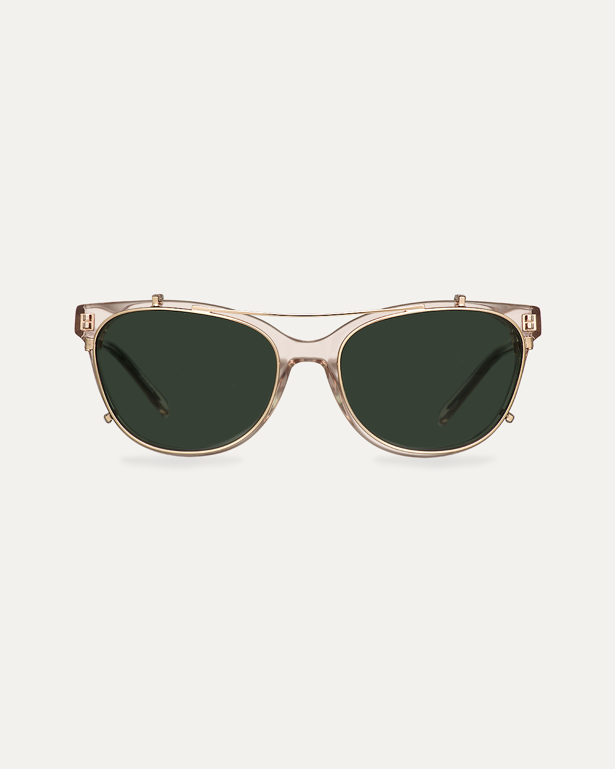Clip on Sun Belova Wide Gold/Green