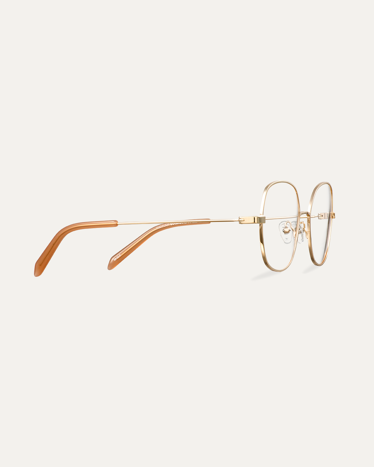 Okulary zerówki Hannah Gold/Sand