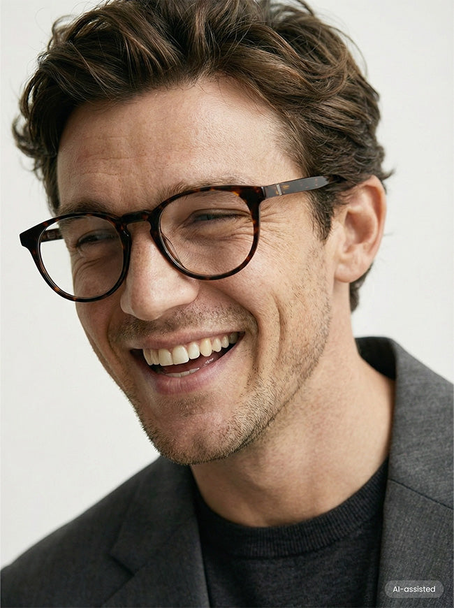 Okulary korekcyjne Ellis Wide Dark Havana