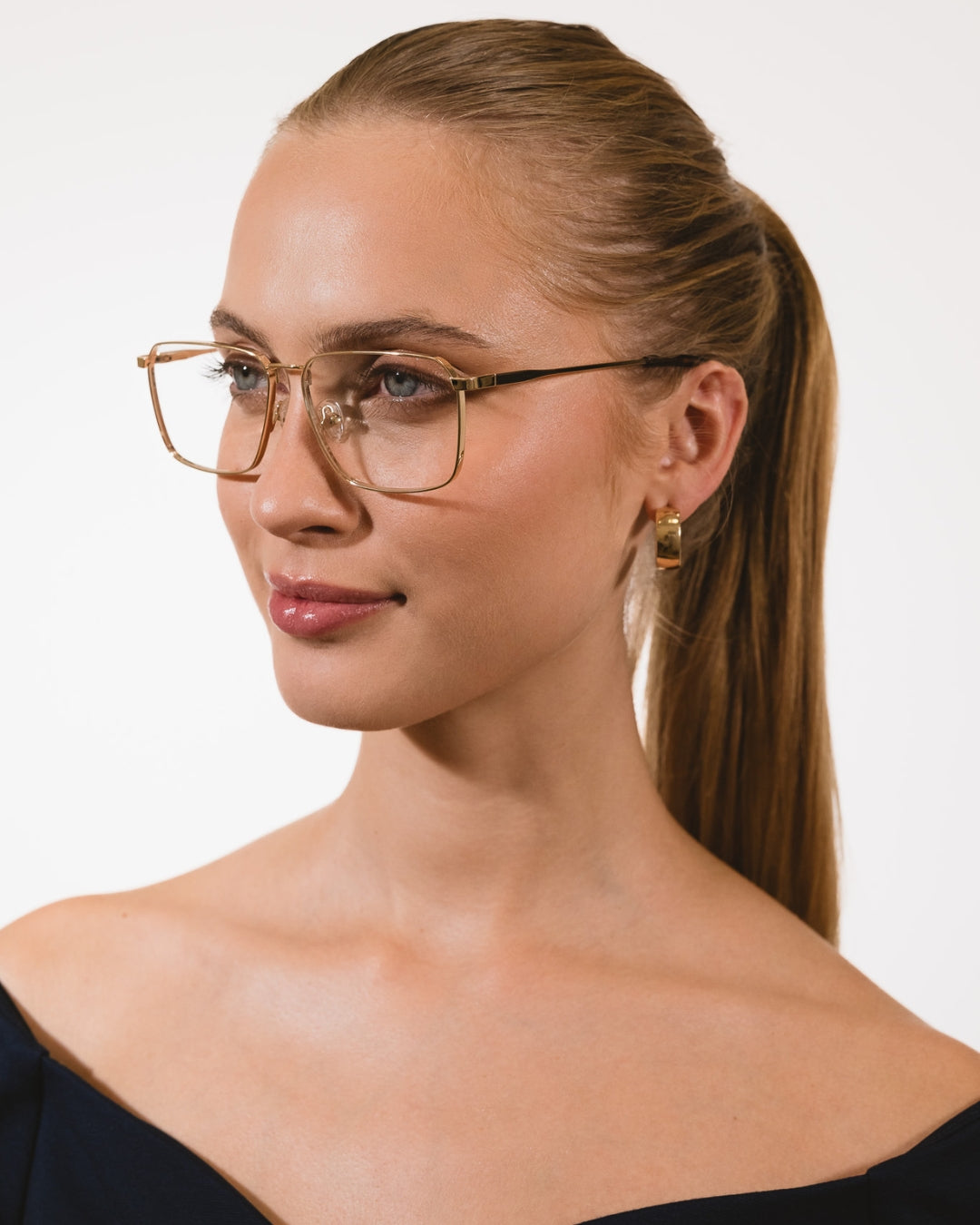 Okulary korekcyjne Bruce Wide Gold/Americano