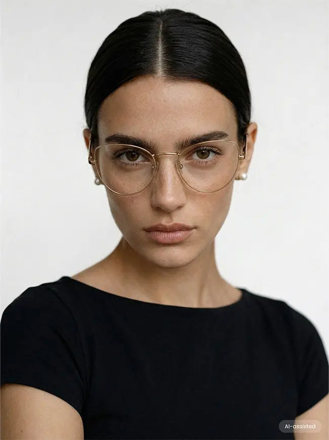 Okulary zerówki Sofia Gold/Rose Water