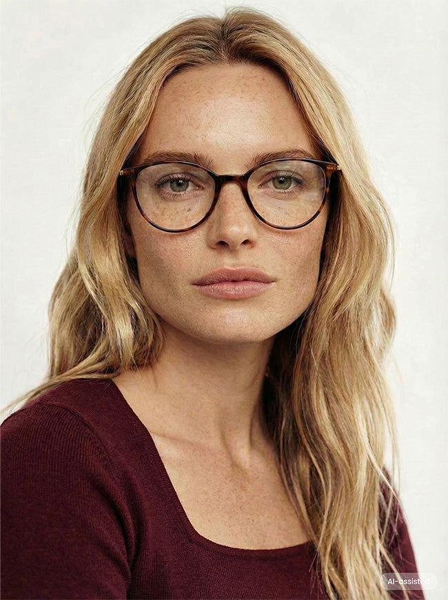 Okulary korekcyjne Olivia Satin Gold/Brown Havana