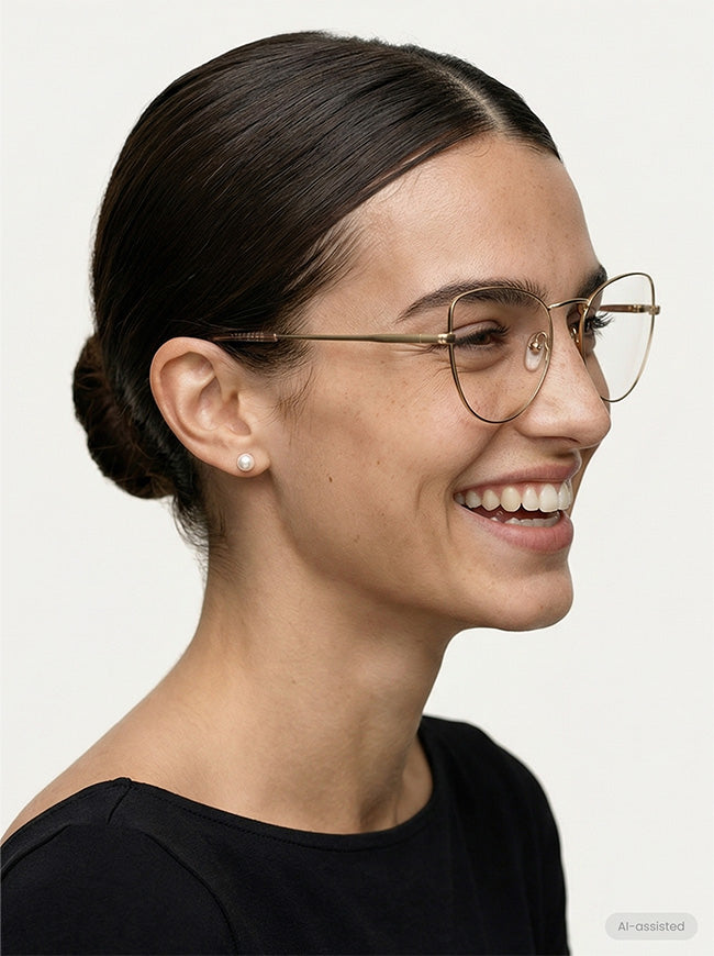Okulary zerówki Sofia Gold/Rose Water